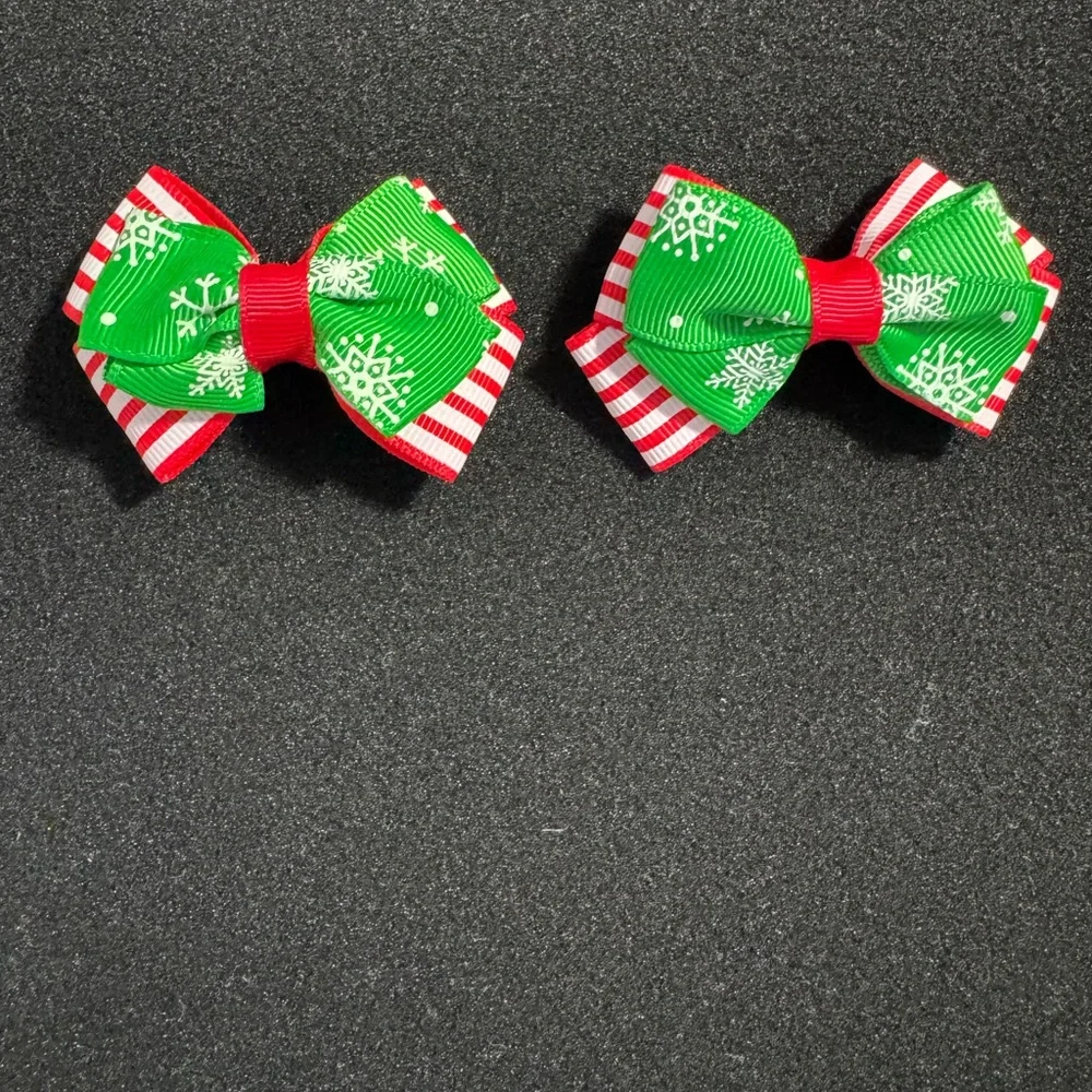 Pair Of Christmas Small Bows